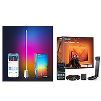 Govee Floor Lamp, RGBIC Lyra Color Changing Corner Lamp, Bundle RGBICW TV Backlight 3 Lite with Fish-Eye Correction Function Sync to 55-65 Inch TVs, Work with Alexa, Smart APP Control