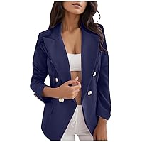 Women Casual Work Business Open Front Long Sleeve Oversized Soft Blazers Jackets Suit Coat