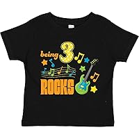 inktastic Being 3 Rocks- Third Birthday Toddler T-Shirt