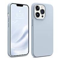 AOTESIER iPhone 13 Pro Phone Case,Liquid Silicone Ultra Slim Shockproof Protection Phone Case with [Soft Anti-Scratch Microfiber Lining] 6.1 inch（Baby Blue）