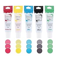 Colour Splash Food Colouring Gels, Superhero 5 Pack, Highly Concentrated Gels, Easy to Use Squeezy Tubes, Transform Plain Cakes Into Bright, Eye-Catching Creations - Multipack
