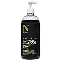 Dr. Natural Charcoal Liquid Soap, Citrus, 32 oz - Plant-Based - Made with Shea Butter - Rich in Essential Oils - Paraben-Free, Sulfate-Free, Cruelty-Free - Multi-Use Liquid Soap