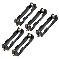 5pcs 18650 Battery Holder 1 Slot 3.7V 18650 Battery Clip Holder Box Storage Case with Soldering Pin Copper Contacts for 18650 DIY Charging Power Supply, Electronics Accessories