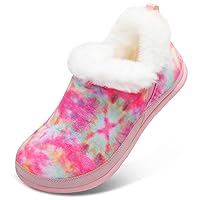 FEETCITY House Slippers for Women Men Memory Foam Slippers Closed Back Cozy Faux Furry Lining House Shoes Slippe Bedroom Shoes Non Slip Indoor/Outdoor
