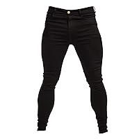 Andongnywell Men's Pocket Regular Fit Straight Denim Pants Stretch Loose Jeans Casual Elasticated feet Pants