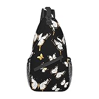 Golf Ball Print Sling Bag Crossbody Sling Backpack Travel Hiking Chest Bags For Women Men