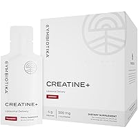 Creatine+, Creatine and Glutamine Supplement for Amino Energy, Recovery, Muscle Mass & Brain Support, Liposomal Delivery, Gluten Free & Vegan, Raspberry Flavor - 30ml Pouches (Pack of 20)