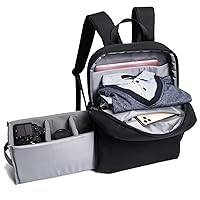 CADeN Camera Backpack Bag with 15.6 Inches Laptop Compartment and Tripod Holders, Waterproof Camera Case for DSLR/SLR Mirrorless Camera Large Capacity, Camera Case Compatible for Canon Sony Nikon