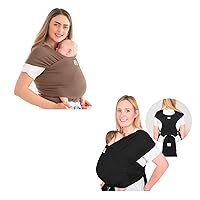 KeaBabies Baby Wrap Carrier and KeaBabies Baby Wraps Carrier - All in 1 Original Breathable Baby Sling, D-Lite Baby Wrap, Lightweight,Hands Free Baby Carrier Sling