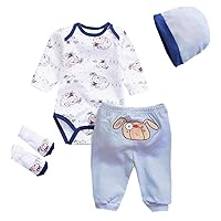 Reborn Baby Dolls Boy Clothes Lovely Outfits 4 Piece Set for 20