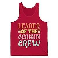 Leader of The Cousin Crew Toddler Girl Boy Funny Vacation Trip Tank Top for Men Women