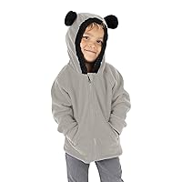 Toddler Kids Baby Boys Girls Fleece Jacket Fall Winter Zip Up Cute Bear Ears Hooded Coat Outwear Sweatshirt