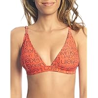 Classic Triangle Top with Removable Soft Cups Bikini, Red, Medium