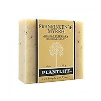 Frankincense Myrrh Bar Soap - Moisturizing and Soothing Soap for Your Skin - Hand Crafted Using Plant-Based Ingredients - Made in California 4oz Bar