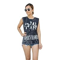 Womens Black Veil Brides Tank Top Singlet Vest Sleeveless T-Shirt