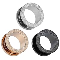COOEAR Gauges for Ears Surgical Steel Tunnels Upgrade Scrub Plugs Piercing Party Gift Earrings 8g(3mm) to 5/8g(16mm).