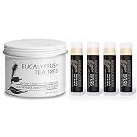 Tea Tree with Eucalyptus Foot Cream - Manuka Defense Healing Lip Balm, Intensive Moisture Therapy - Intensive Moisture and Healing, Foot Care and Body, Skin Soothing Cream - Chapped Lip Relief