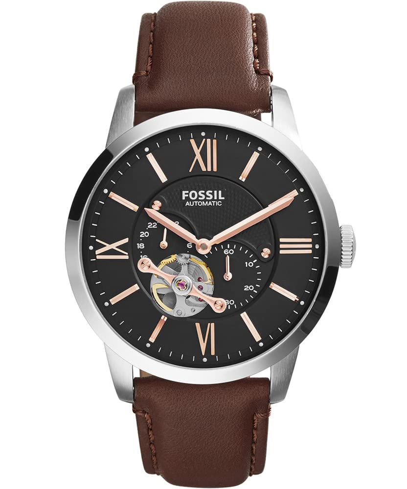 Fossil Townsman Men's Automatic Watch with Mechanical Movement and Skeleton Dial