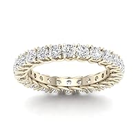 IGI Certified 14k Gold 1.5ct TDW All-Around Diamond Stackable Eternity Wedding Band for Women (H-I, I2)