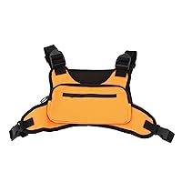 MAVIS LAVEN Vest Chest Bag, Outdoor Sports Chest Bag Large Capacity Lightweight for Workout (Orange)
