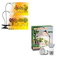 DOMMIA Clip on Plant Light Full Spectrum, Small Grow Light Bulb E26 for Low Light Plants, Small Pot Plants