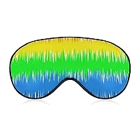 Novelty Printed Sleep Mask Eye Cover Compatible with Rainbow Colors Pride Flag Soft Blindfold Elastic Strap Night Eyeshade Travel Nap for Women Men