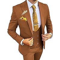 3 Piece Men's Suits Slim Fit Suits for Men Double Breasted Suit Men Wedding Prom Suits Blazer Vest Pants Suits