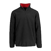 JH DESIGN GROUP Men’s Quarter Zip Thermal Fleece Pullover Long Sleeve Sweatshirt Mid Weight Sweater in 6 Colors