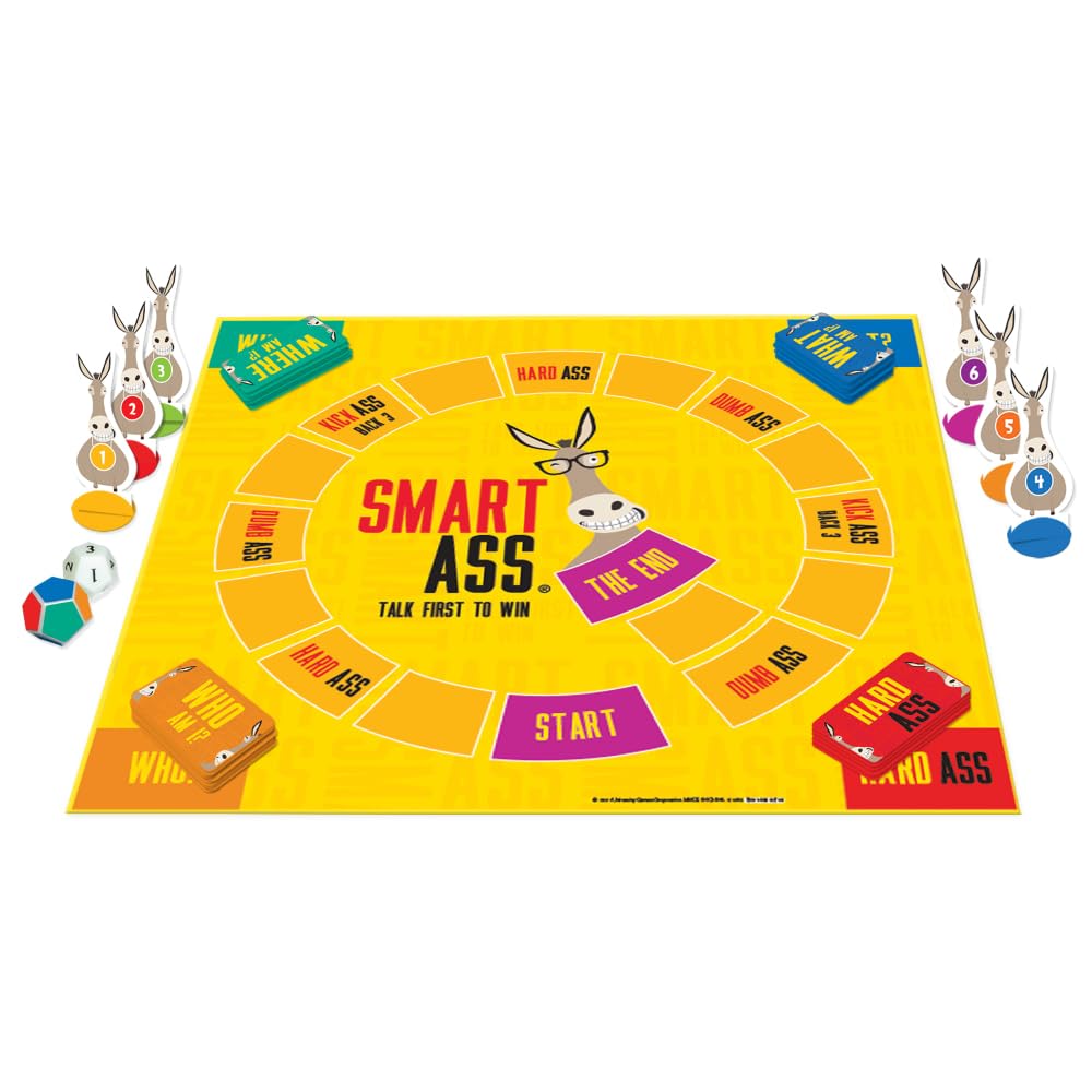 University Games, Smart Ass, The Ultimate Party Game, for Families and Adults Ages 12+, 2 to 6 Players