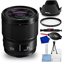 Panasonic Lumix S 18mm f/1.8 Ultra-Wide-Angle Lens S-S18-7PC Accessory Bundle Inlcudes: Tulip Hood Lens, UV Filter, Cleaning Pen, Blower, Microfiber Cloth and Cleaning Kit (Renewed)