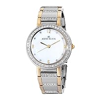Anne Klein Women's 109233MPTT Premium Crystal Accented Two-Tone Dress Watch