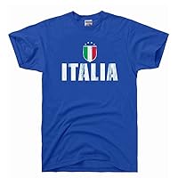 Men's Italia Futbol Soccer Flag Vintage T Shirt