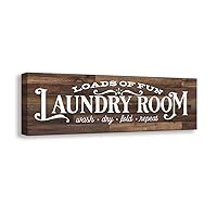 Vintage Laundry Room Canvas Wall Art | Laundry Schedule Funny Rules Prints Signs Framed | Bathroom Laundry Room Decor (8 x 24 inch, Laundry - C2)