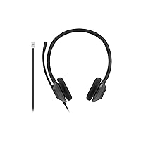 Cisco Headset 322 RJ9, Wired Dual On-Ear Headphones, RJ9 Connection IP Phone, Carbon Black, 2-Year Limited Liability Warranty (HS-W-322-C-RJ9)