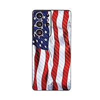 Mighty Skins Carbon Fiber Skin Compatible with Samsung Galaxy S21 Ultra - American Flag Protective, Durable Textured Carbon Fiber Finish Easy to Apply Made in The USA
