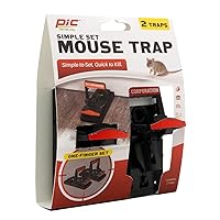 Pic PMT2 Plastic Mouse Trap, 2-Pack