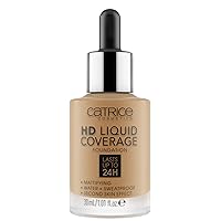 Catrice | HD Liquid Coverage Foundation | High & Natural Coverage | Vegan & Cruelty Free (055 | Warm Bamboo)