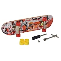 Simba 103306083 Finger Skateboard, 6 Assorted Designs, Only One Item Delivered, 9 cm, Anti-Stress, Fingerboard, Finger Scooter, with Accessories, from 5 Years