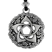 Pentacle of the Goddess Wiccan Jewelry Pagan Pentagram Necklace by Pepi