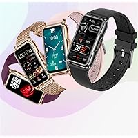 Classic Luxury Smartwatches for Women Bluetooth Call Health Monitor Sports Smartwatch IP68 Waterproof NFC Smartwatch for Android and iOS Women Gift (Pink)