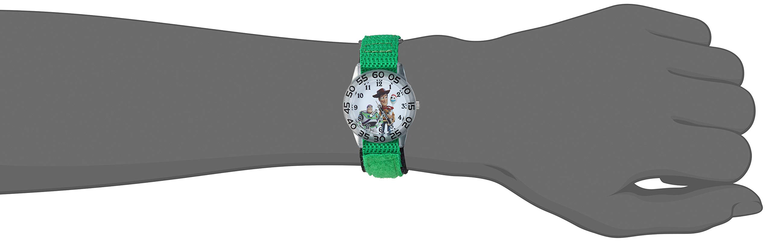 Disney Toy Story Kids' Plastic Time Teacher Analog Quartz Nylon Strap Watch