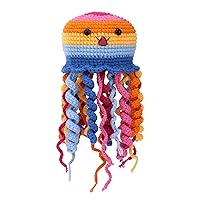 YUNLEI Sewing Supplies,Complete Crochet Kits, Crochet Jellyfish Kits with Yarn, Crochet Hook, Needle, Knitting Marker, Needle Threader, Eye,Craft Organizers and Storage