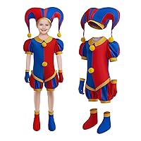 Pomni costume kids Clown costume Cosplay Costumes Halloween party Outfit