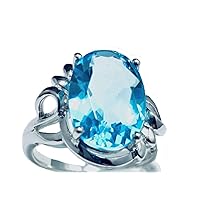R3864 Classic Mt St Helens Helenite Oval (10x14mm) 4.2Ct Sterling Silver Ring