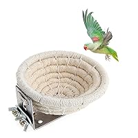 1 Pcs Hand-Woven Cotton Rope Bird's Nest, Suitable for Small Parrots and Small Birds for Breeding Purposes.