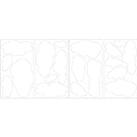 RMK1562SCS White Clouds Peel and Stick Wall Decals 10 inch x 18 inch