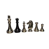 4.1/2 inch King, Attractive Chess Set Pieces for Chess Borad & Chess Games Handmade Brass Finishing Chess Set Pieces Unique Designer Borad Piece Ideal Gift Item for Chess Lover by MIZHANDICRAFTS