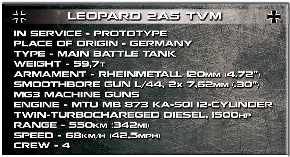 Cobi toys 945 Pcs Armed Forces /2620/ Leopard 2A5 Tvm