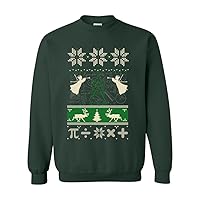 City Shirts Math Mathematics Angels Deer Ugly Christmas Funny DT Novelty Crewneck Sweatshirt