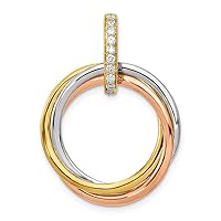 14k White Yellow Rose Gold Diamond Pendant Necklace Jewelry for Women